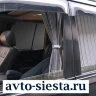 Унивесальные автошторки с плиссировкой Frenzo Contrast черные