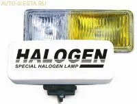 Противотуманные фары галогенные (H3) AVS PF-116H (белый-желтый, 12V 55A H3, корп. пластик, рифл. ст)