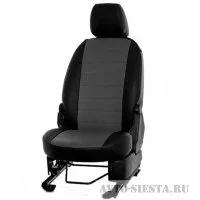 Чехлы PSV "Классика" из экокожи для Ford Focus III Trend, Sport (черный-серый)